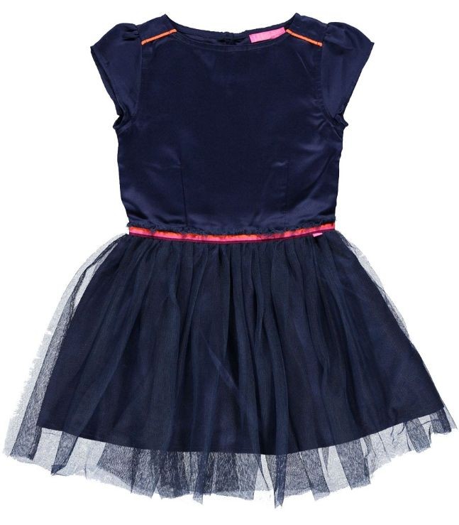 blue satin dress