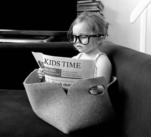 reading newspaper
