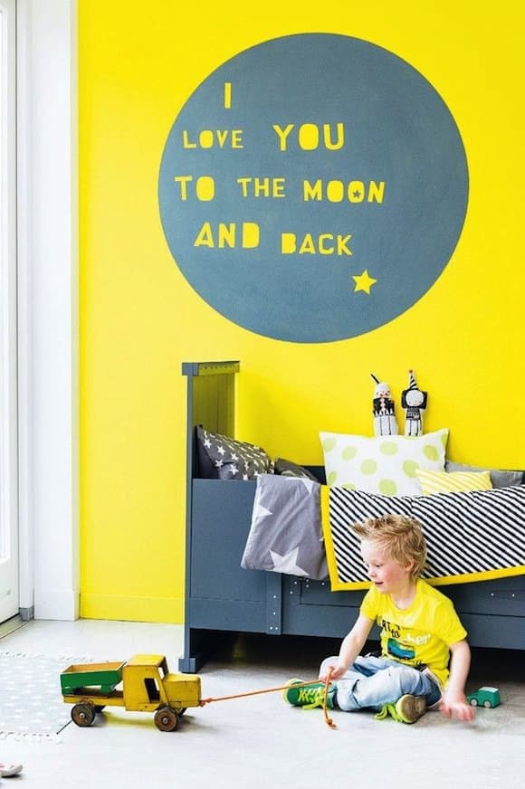 yellow color in kids room