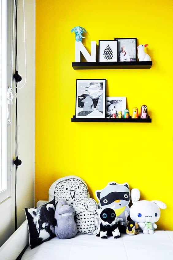 yellow color in kids room